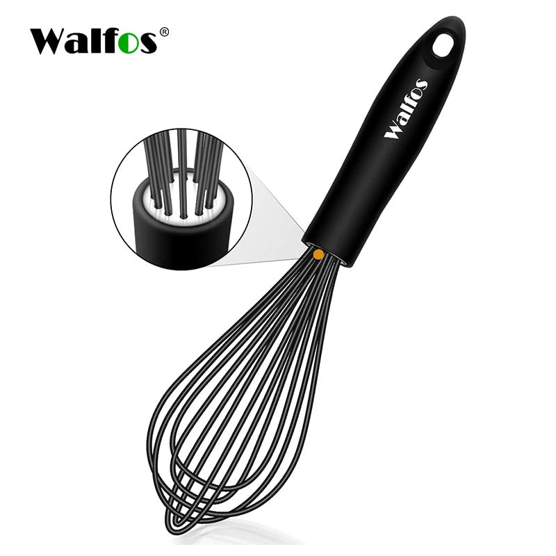 1pcs/3set Multifunctional Rotating Manual Whisk Mixer Mini Plastic Kitchen Whisk Baking Tool Silicone Whisk