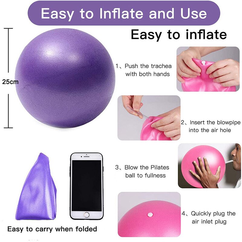 25cm Fitness Yoga Ball Training Exercise Gymnastic Pilates Balance Gym Home Trainer Crossfit Core Ball Anti Stress Ball Fitball