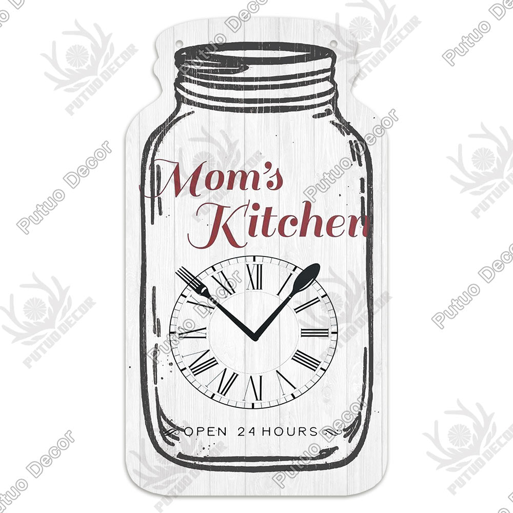 Decor Kitchen Sign Mason Jar Shape Wood Hanging Sign Irregular Plate for Rustic Home Decoration Kitchen Wall Decor GiftTag