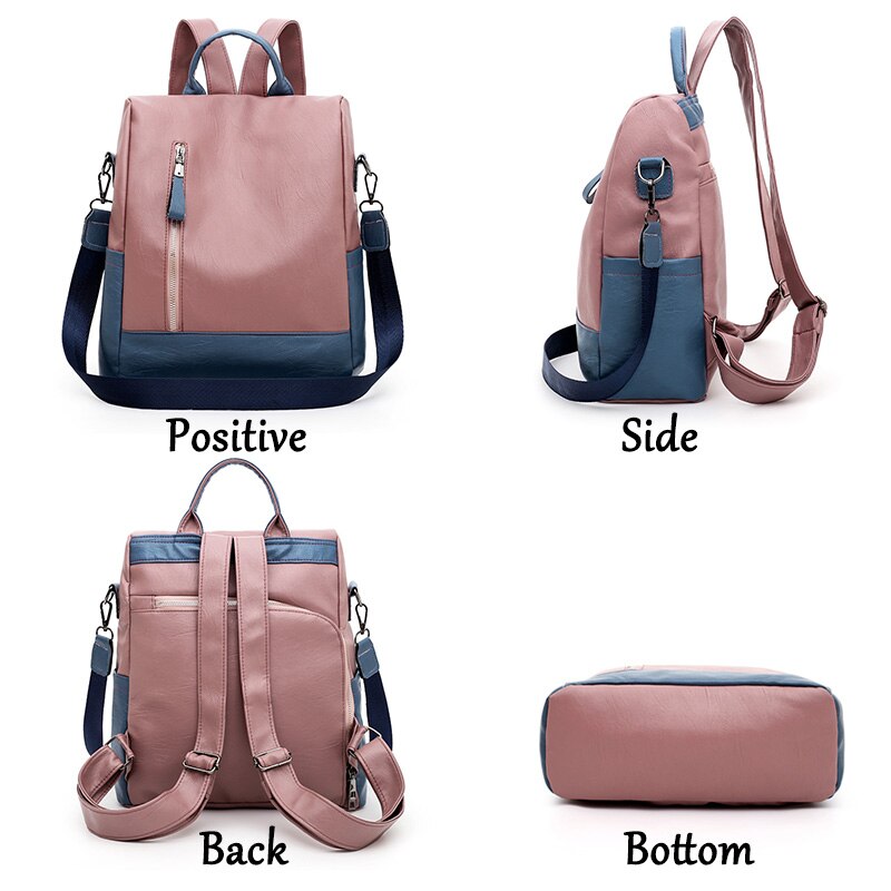 New women backpack high quality leather backpack anti-theft travel backpack multifunction shoulder bags school bags mochila