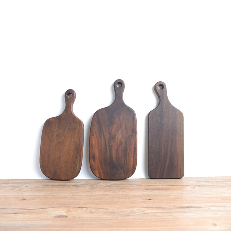 Black walnut cheese board special-shaped cutting boards solid wood rootstock hole wood board kitchen stuff