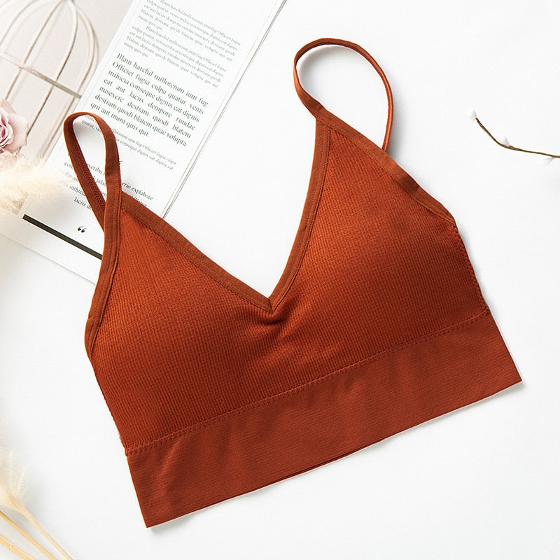 Women Sexy Crop Tops Tube Top Bra Female Streetwear Sleeveless Camis Seamless Sport Lingerie Tee Crop Top Bandeau Top Tanks