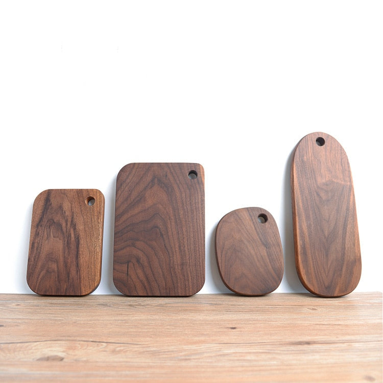 Black walnut cheese board special-shaped cutting boards solid wood rootstock hole wood board kitchen stuff