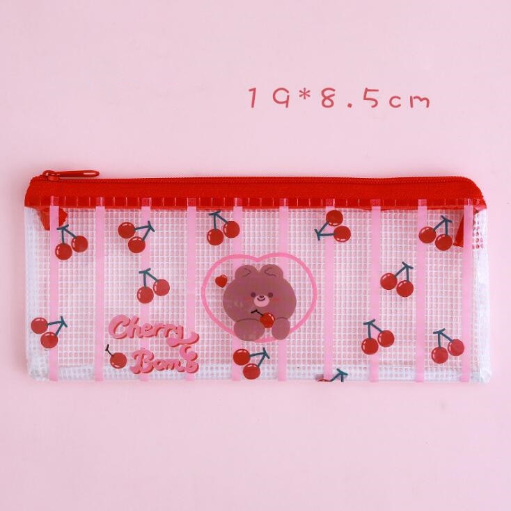 Sharkbang New Arrival A4 A5 Cherry Strawberry Bear Waterproof File Folder Document Paper Organizer Storage Bag School Stationery