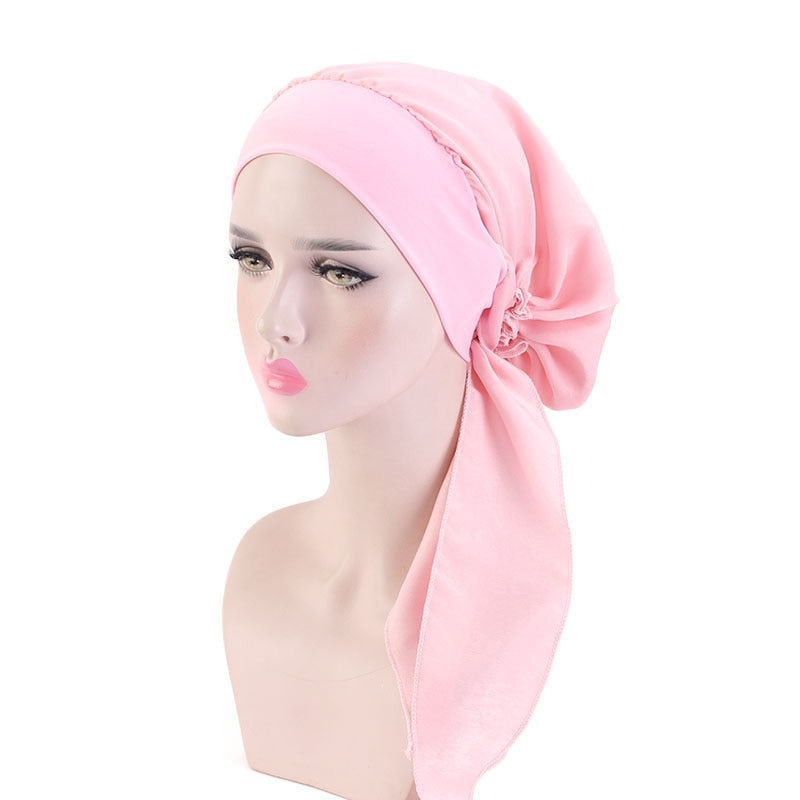 Printed flowers women inner hijabs cap muslim head scarf turban bonnet ready to wear ladies wrap under hijab caps