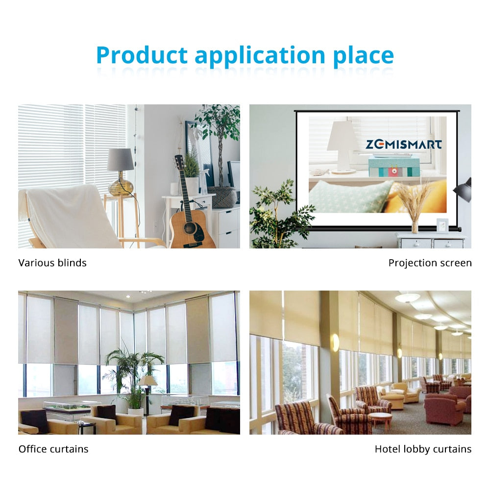 Zemismart WiFi Tuya Smart Life Curtain Motor for 36 37mm Tube Alexa Google Home Control Roller Blind Motorized Shutter Engine