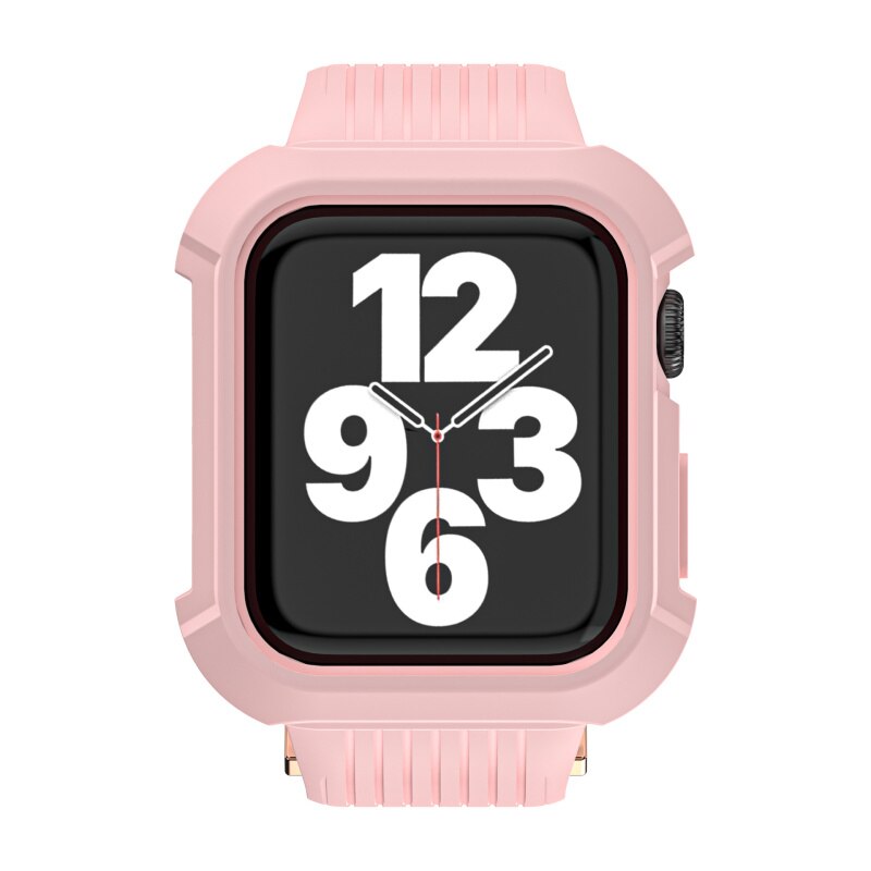 Fran-24T 5pcs Suitable for Apple 3 4 5 generation i watch strap Apple watch integrated TPU oil injection silicone strap