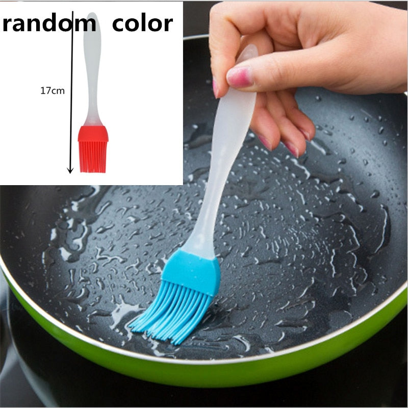 1pcs Kitchen Accessories Stainless Steel Fried Food Fishing Oil Scoop Kitchen Gadget and Barbecue Brush for Kitchen Tools Home-S