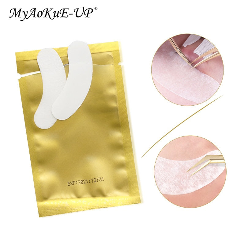 50 Pair Small Eye Pads Eyelash Extension Patches Tips Sticker Wraps Cosmetic Tools Makeup For Grafting Eyelash Pad Gel Patch