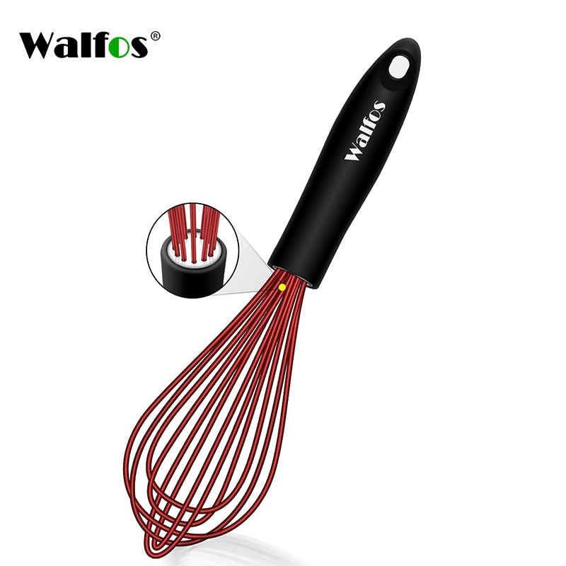 1pcs/3set Multifunctional Rotating Manual Whisk Mixer Mini Plastic Kitchen Whisk Baking Tool Silicone Whisk