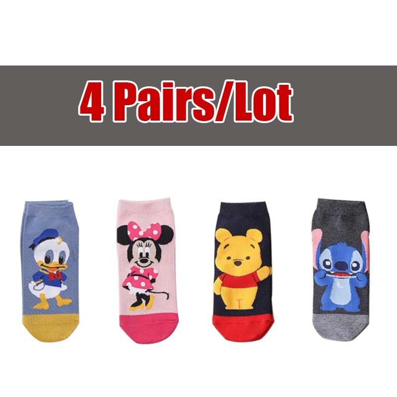 5 Pairs/Lot women socks Casual Korea cartoon animal socks Cotton Cute girl funny mouse duck ankle socks size 35-41