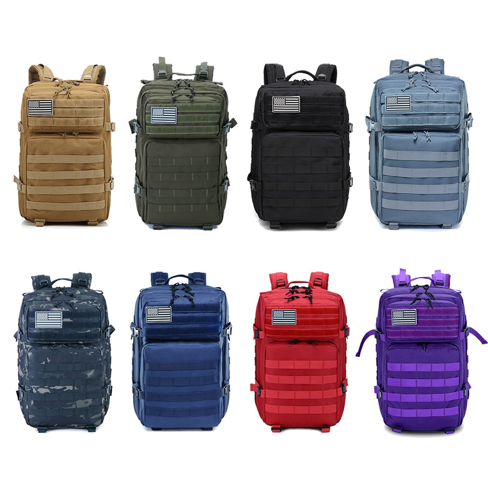 50L Man/Women Military Backpack Tactical Crossfit Gym Bag Fitness Waterproof Molle Bug Out Bag Outdoor Hiking Trekking Backpack