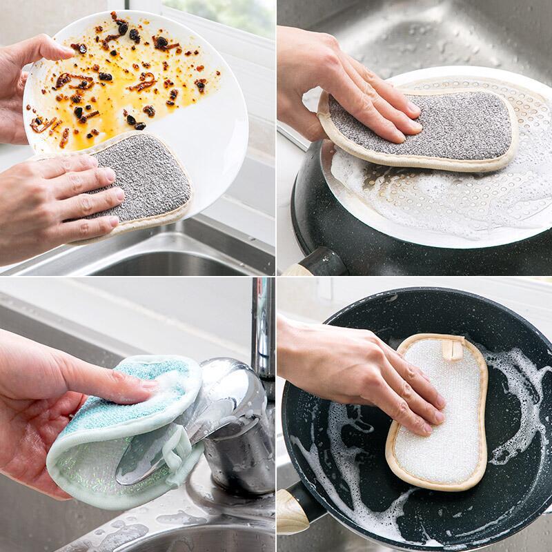 Sponge Rag Cleaning Cloth For Washing Dishs Kitchen Supplies Kitchen Double Side Absorbent Dishcloth Special Soft Kitchen Tool