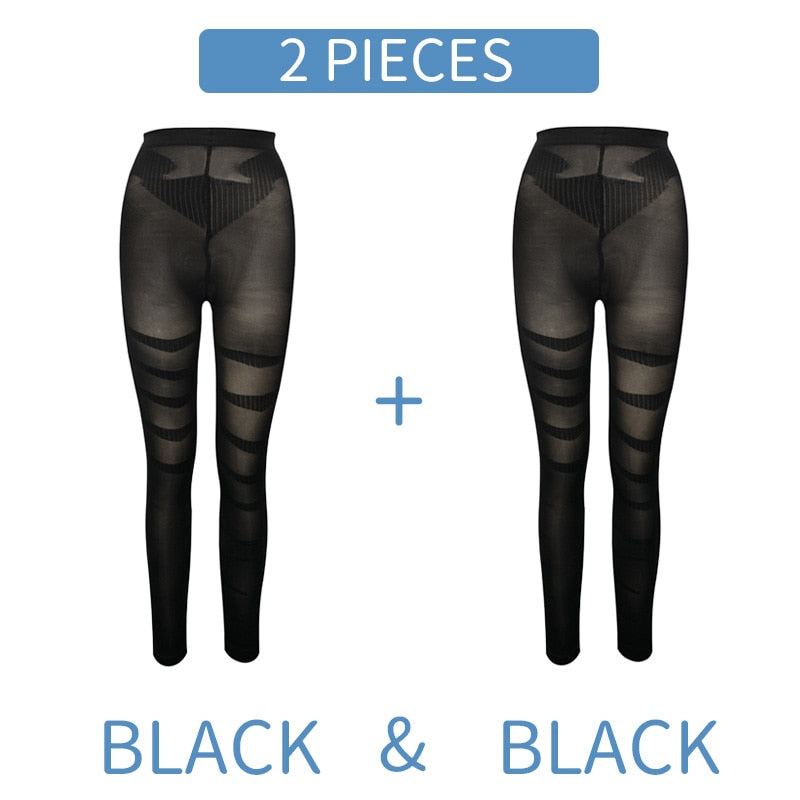 High Waist Shapewear Anti Cellulite Compression Leggings Leg Slimming Body Shaper Tummy Control Tights Panties Thigh Slimmer