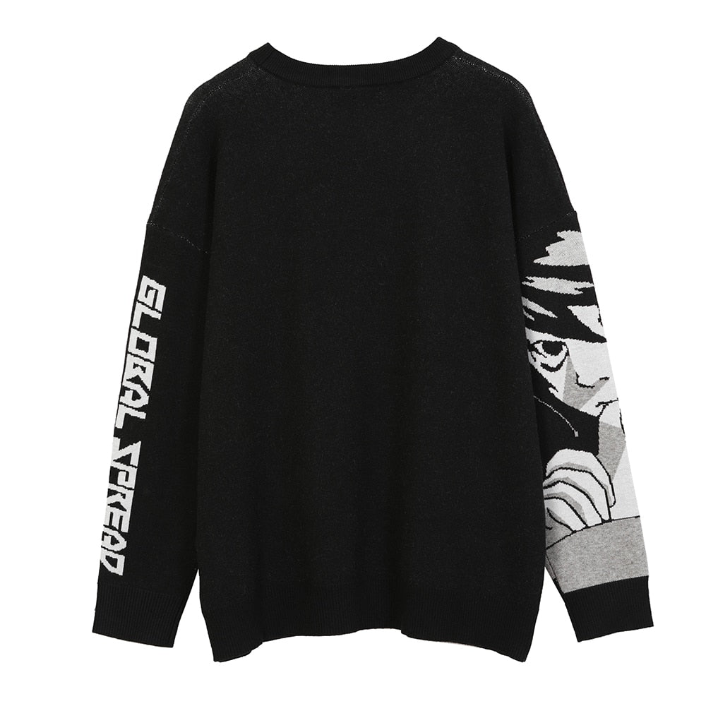 Vintage Knitted Harajuku Kawaii Winter Clothes Women Oversized Sweaters Gothic Long Sleeve Tops Goth Y2k Streetwear Men