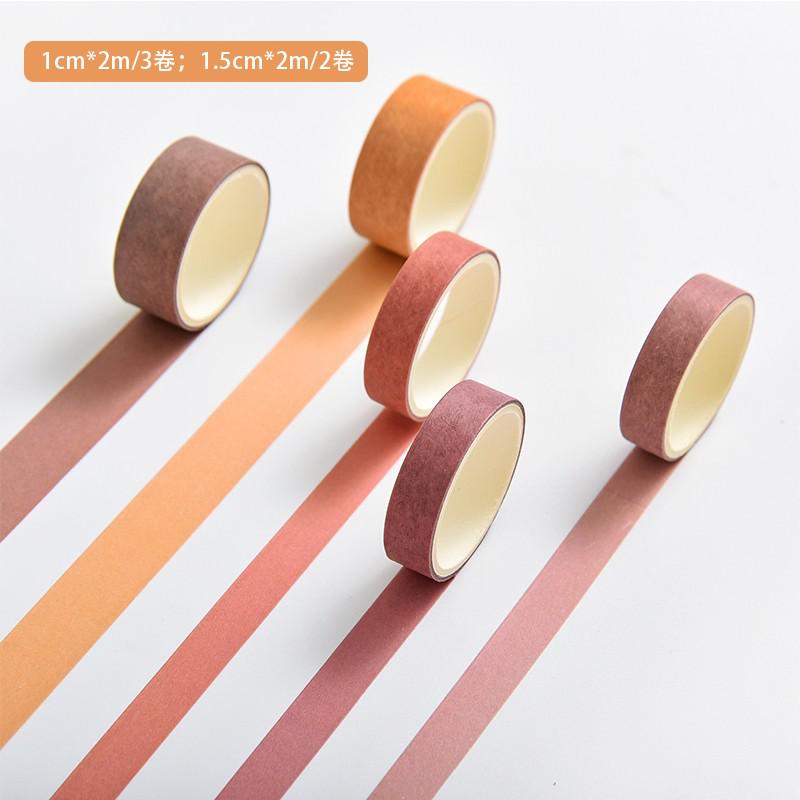 5 Pcs/pack Morandi Colorful Washi Tape Set Diy Scrapbooking Sticker Label Masking Tape School Office Supply