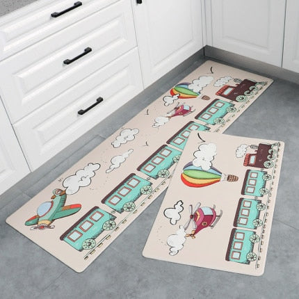 Non-slip Oil Proof  Waterproof PU PVC Carpet for living Room Modern Kitchen Mat Bedroom Rug