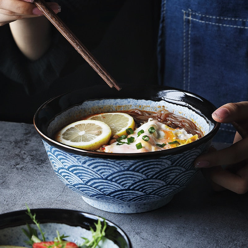 RUX WORKSHOP Japanese ceramic rice bowl Ramen bowl salad Noodle soup bowl Restaurant kitchen tableware Kitchen utensils Pasta