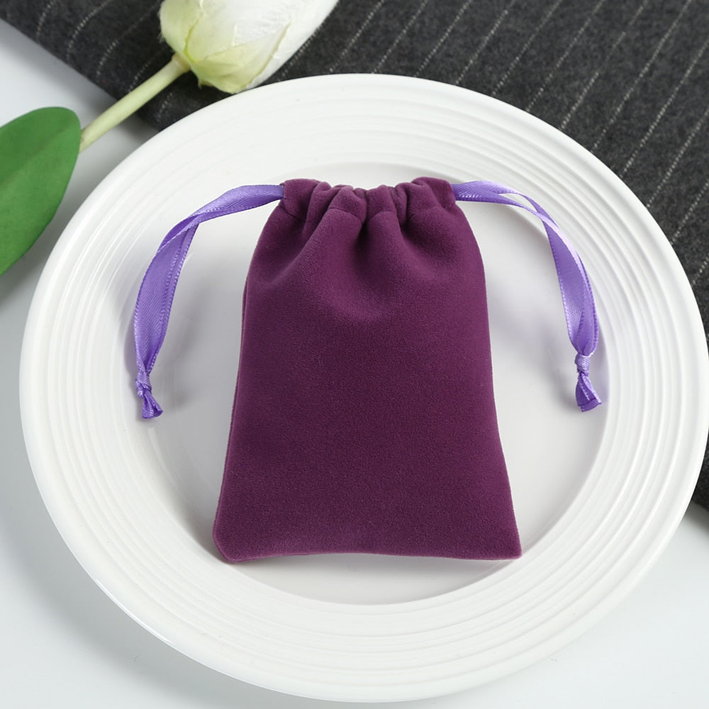 Thick Velvet Jewelry Bag for Wedding Party Candy Gift Pouch Custom Jewelry Display Earring Bracelets Packing Mariage Organizer