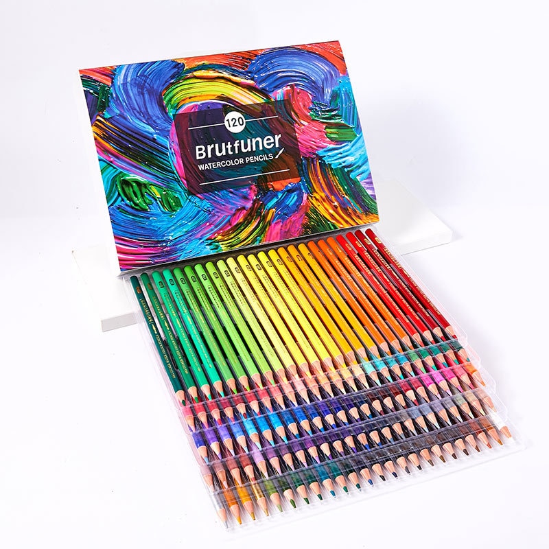 Multicolour 180 Colors Professional Watercolor Pencils Set Artist Painting Sketching Wood Soft Color Pencil School Art Supplies