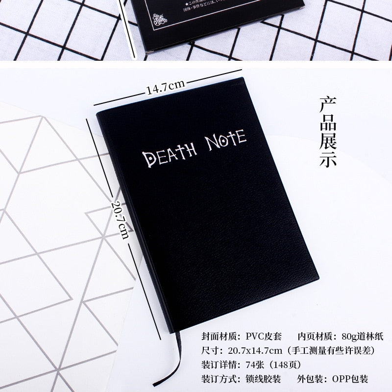 Anime Death Note Notebook Set Leather Journal Collectable Death Note Notebook School Large Anime Theme Writing Journal