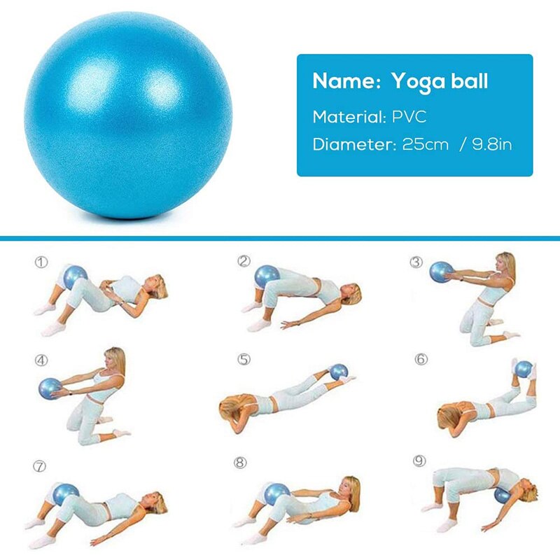 25cm Fitness Yoga Ball Training Exercise Gymnastic Pilates Balance Gym Home Trainer Crossfit Core Ball Anti Stress Ball Fitball