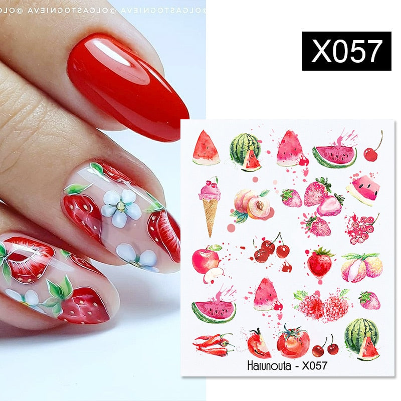 1PC Heart Love Design 3D Nail Sticker English Letter stickers Face Pattern Trasnfer Sliders Valentine's Day Nail Art Decoration