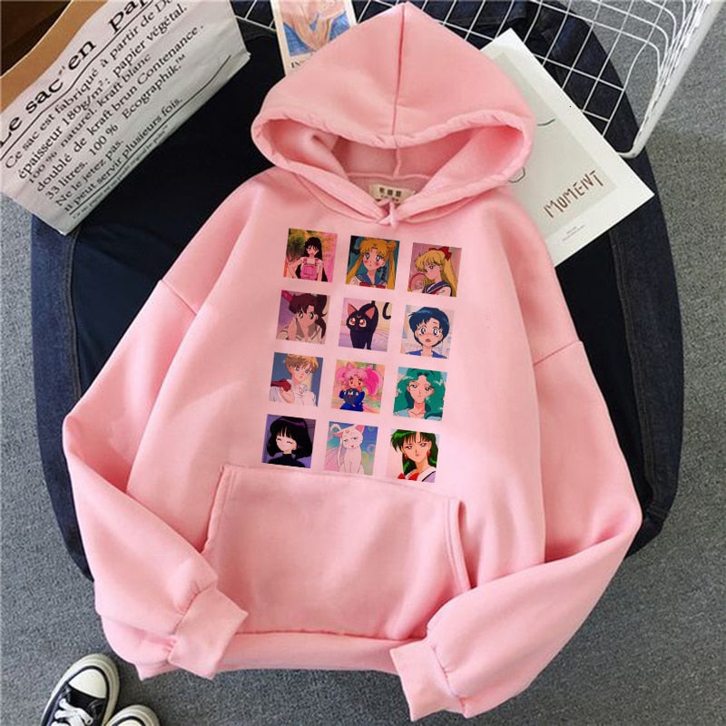 women hoodie kawaii funny ulzzang Sweatshirt harajuku korean style Graphic female clothes Hoodies fashion grunge