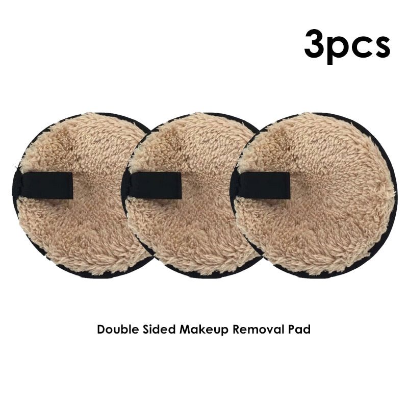 12PCS/SET Reusable Bamboo Fiber Washable Rounds Pads Makeup Removal Cotton Pad Cleansing Facial Pad Cosmetic Tool Skin Care