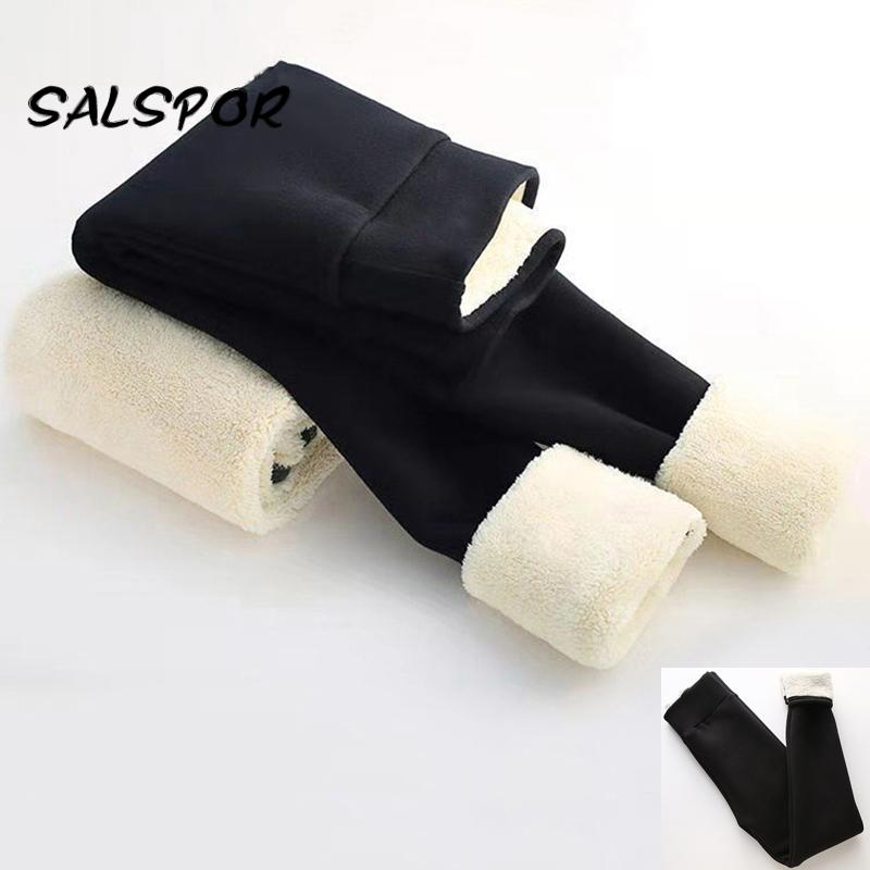 Warm Winter Thick Leggings Women Wool Fleece Females Clothing Lambskin Cashmere Velvet Pants Elasticity