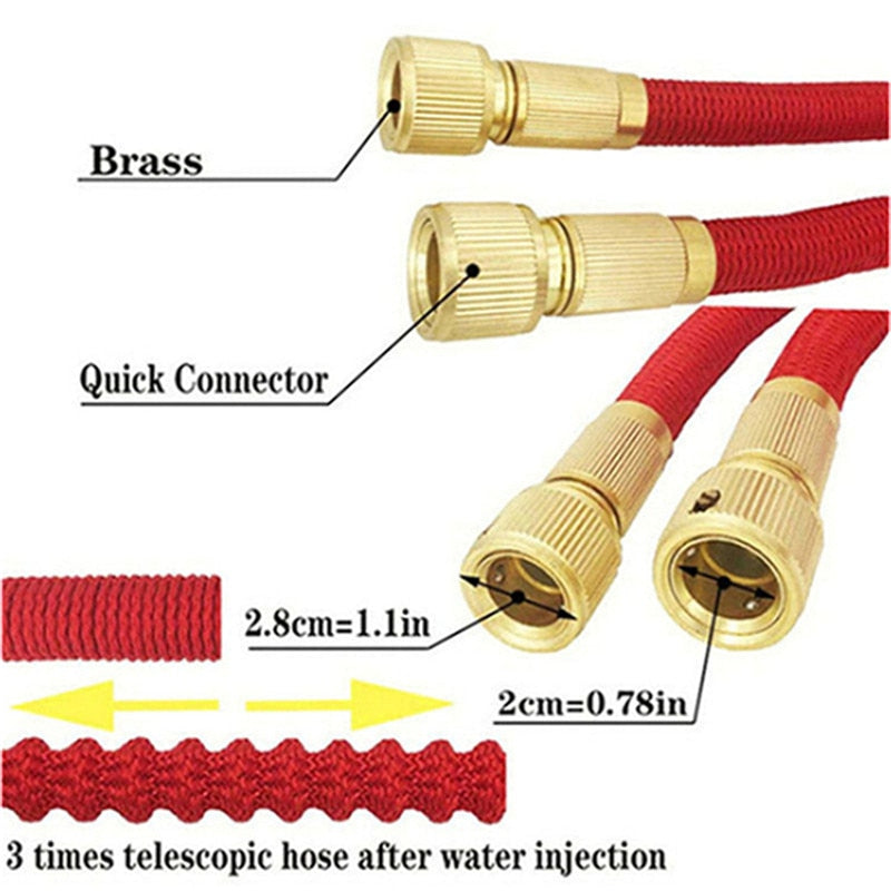 17ft-150ft Expandable Garden Hose Magic High Pressure Car Wash Hose Vegetable Garden Watering Hose Nozzle Drip Irrigation System