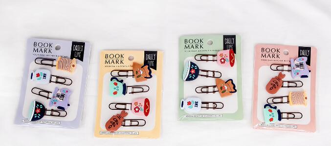 Sharkbang 8pcs 9pcs Kawaii Animal Cat Pineapple Owl Metal Paper Clip Decorative Bookmark Photo Cards Clips School Stationery