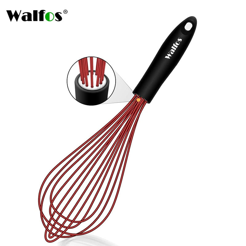 1pcs/3set Multifunctional Rotating Manual Whisk Mixer Mini Plastic Kitchen Whisk Baking Tool Silicone Whisk