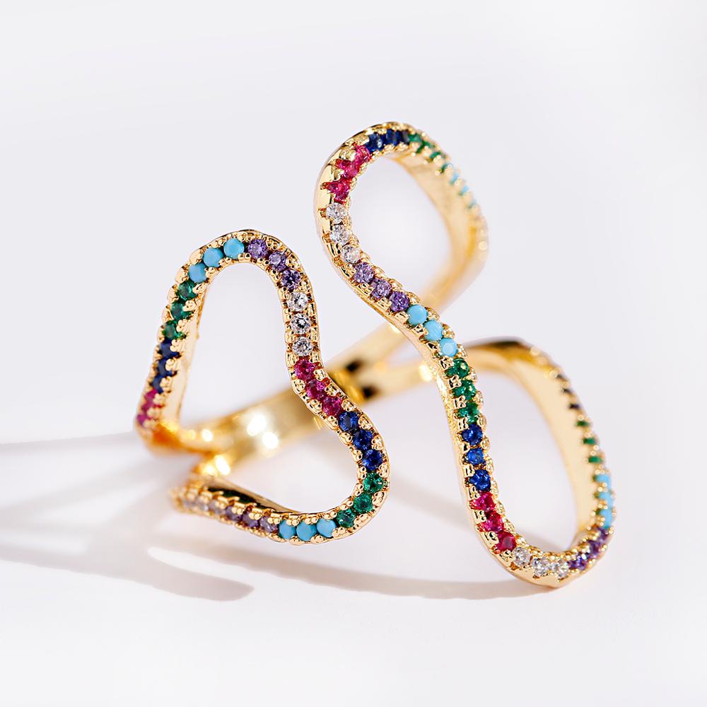 Stackable Rings Snake Rings For Women Gold Color Clear CZ Punk Rock Ring Animal Jewelry