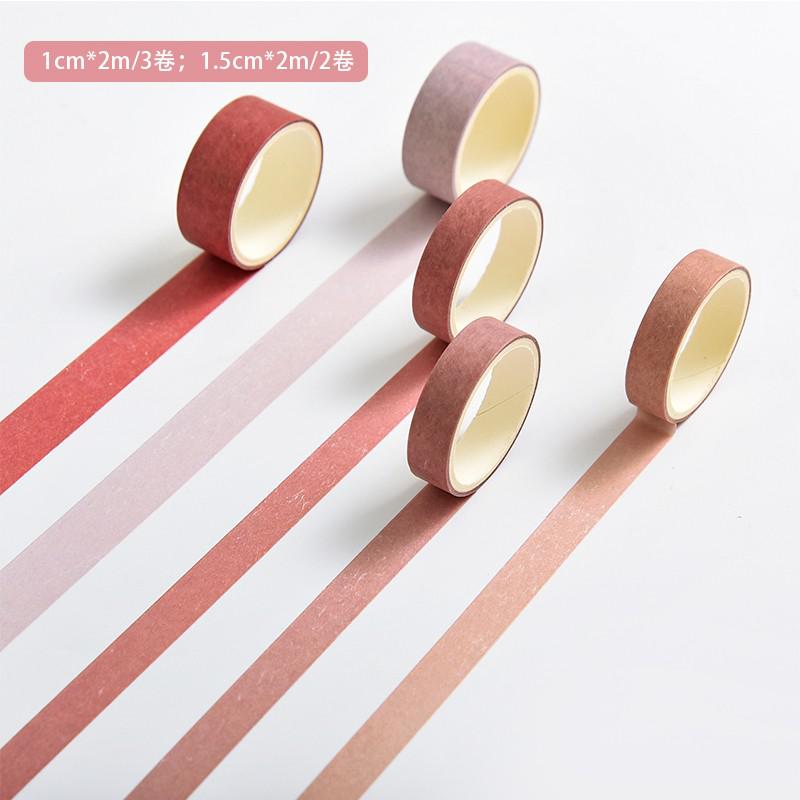 5 Pcs/pack Morandi Colorful Washi Tape Set Diy Scrapbooking Sticker Label Masking Tape School Office Supply