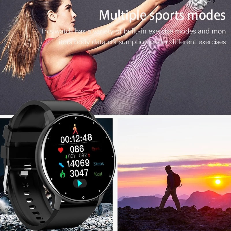 LIGE 2022 New Smart Watch Men Full Touch Screen Sport Fitness Watch IP67 Waterproof Bluetooth Smartwatch Men For Xiaomi Huawei