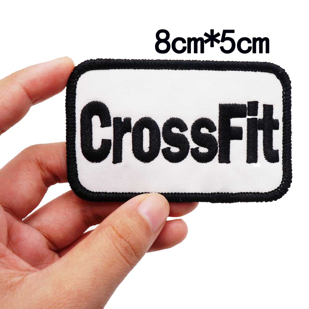 CrossFit Name Tags Patch Embroidered Applique Sewing Label Punk Biker Clothes Stickers Apparel Accessories Badge