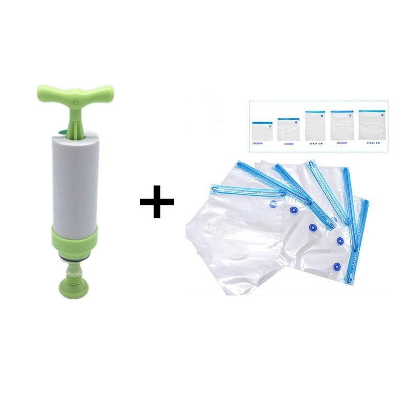 Reusable Food Vacuum Sealed Bag Handheld Sealing Packaging Machine Kitchen Ziplock Packaging Eco Friendly Storage