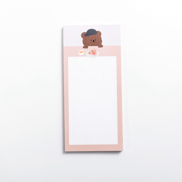 50 Sheets Cute Cookie Bear Memo Pad Kawaii Stationery N Times Sticky Notes Portable Notepad School Office Supply Papeleria