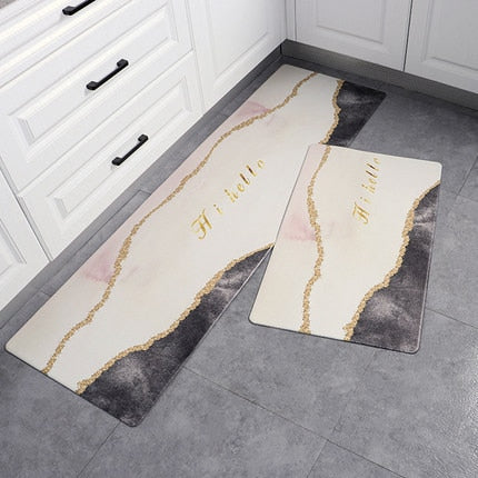 Non-slip Oil Proof  Waterproof PU PVC Carpet for living Room Modern Kitchen Mat Bedroom Rug