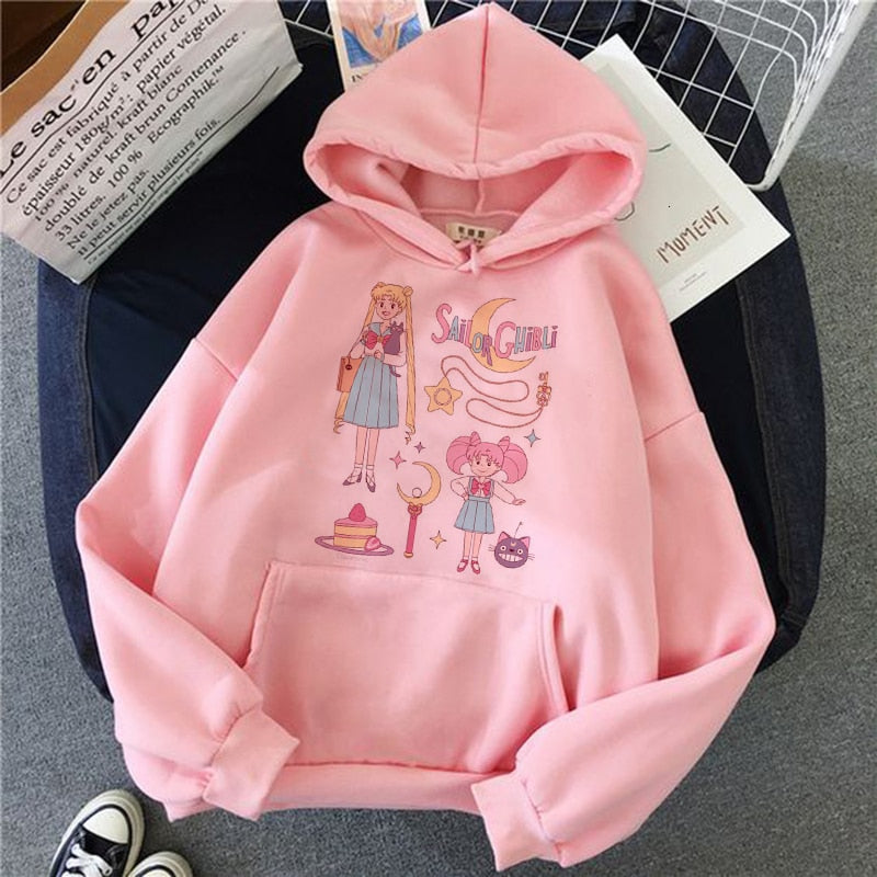 women hoodie kawaii funny ulzzang Sweatshirt harajuku korean style Graphic female clothes Hoodies fashion grunge