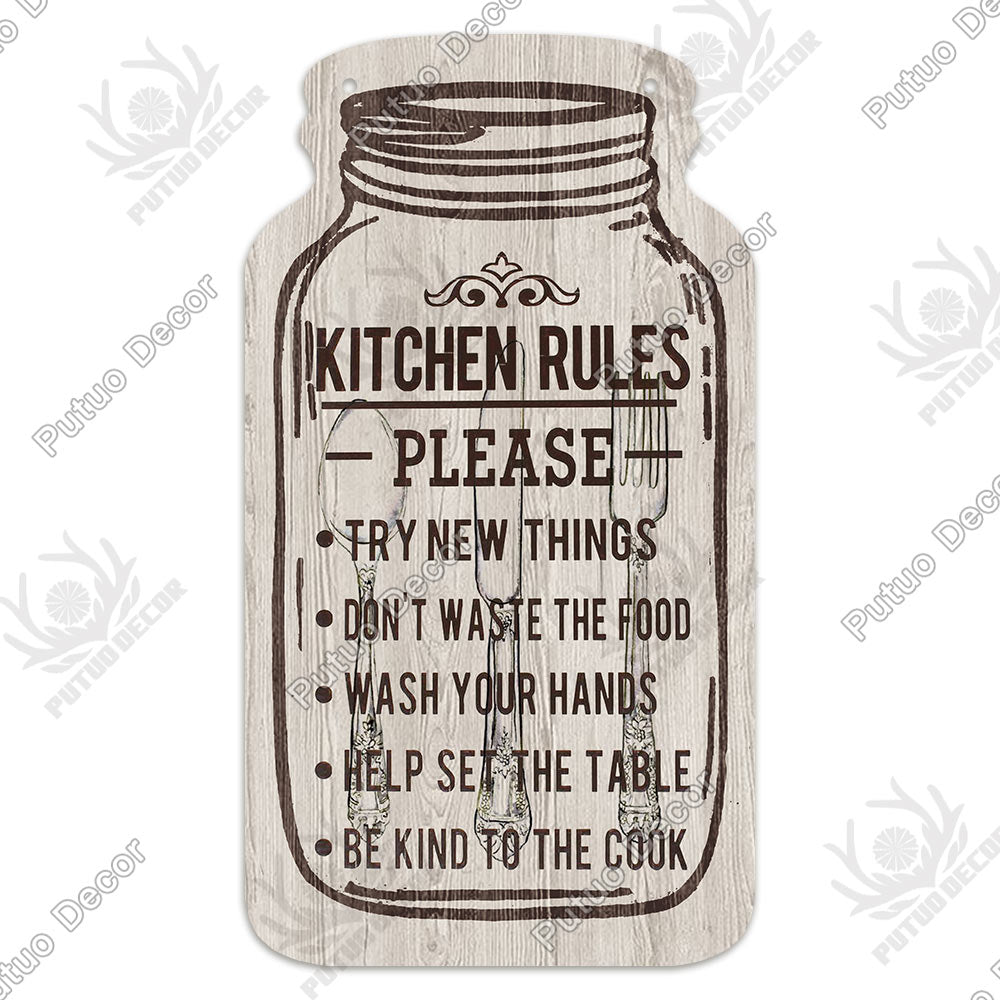 Decor Kitchen Sign Mason Jar Shape Wood Hanging Sign Irregular Plate for Rustic Home Decoration Kitchen Wall Decor GiftTag