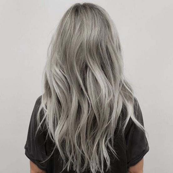 Fashion Smoky Gray Punk Style Light Gray Silver Color Nature Permanent Super Hair Dye Cream Girls Beauty Hair