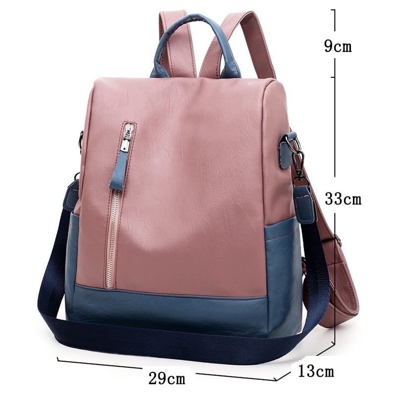 New women backpack high quality leather backpack anti-theft travel backpack multifunction shoulder bags school bags mochila