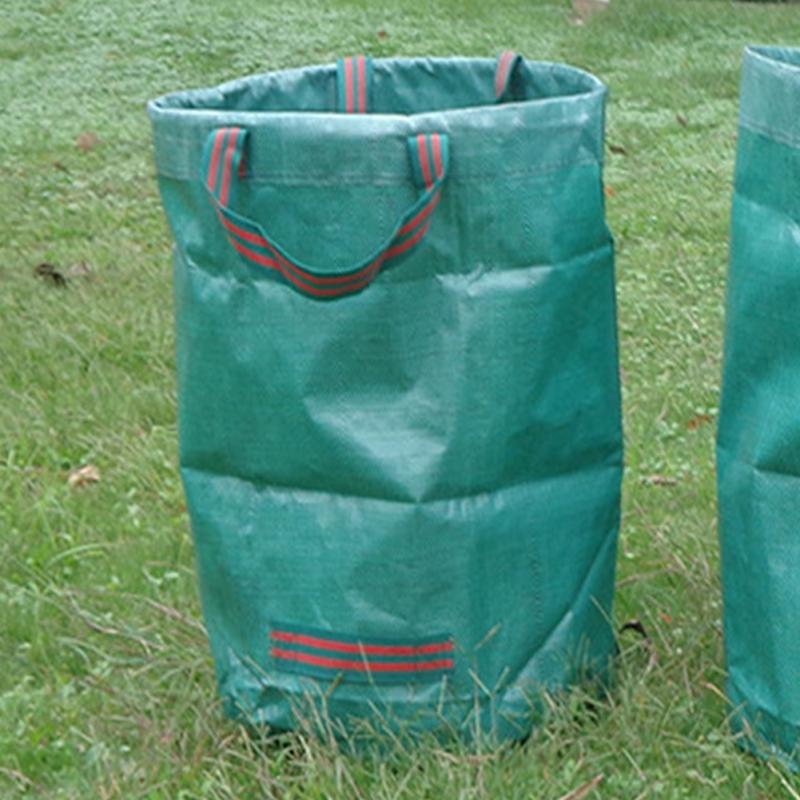 60L-500L Large Capacity Garden Bag Reusable Leaf Sack Trash Can Foldable Garden Garbage Waste Collection Container Storage Bag