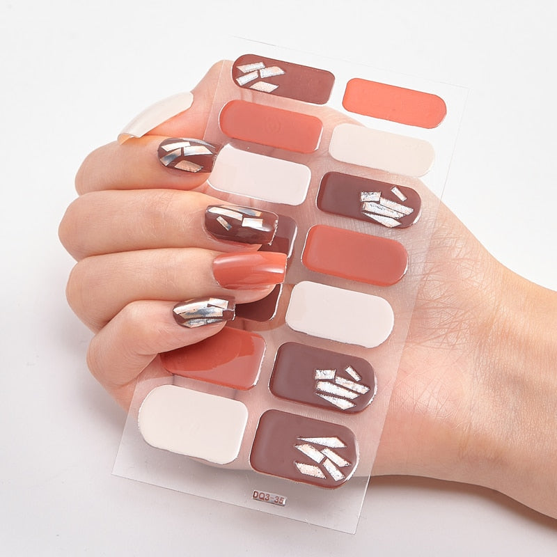 Three Sorts 0f Nail Stickers Self Adhesive Nail Sticker Nails Art Decoration Nail Designs Nails Sticker Designer Full Beauty