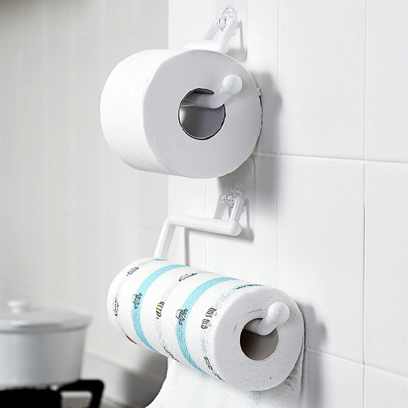 Kitchen Paper Roll Holder Towel Hanger Rack Bar Cabinet Rag Hanging Holder Shelf Toilet Paper Holders Sundries Accessories New