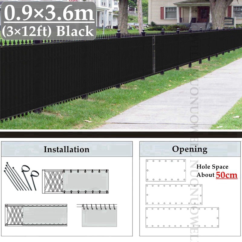 Wide 0.9m 3ft HDPE Anti-UV Sun Shade Net Garden Plants Cover Shade Sails Enclosure Nets Balcony Terrace Fence Safety Privacy Net