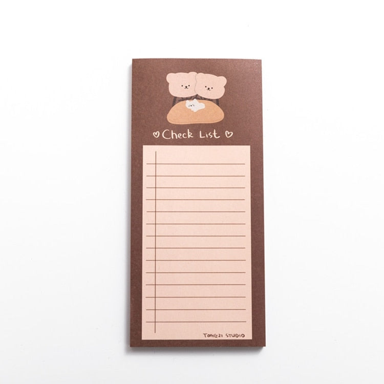 50 Sheets Cute Cookie Bear Memo Pad Kawaii Stationery N Times Sticky Notes Portable Notepad School Office Supply Papeleria