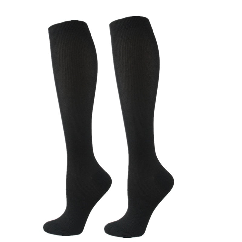 Nurse Compression Socks Running Women & Men Socks for Flight Travel Athletic Crossfit Outdoor Cycling Long Pressure Stockings